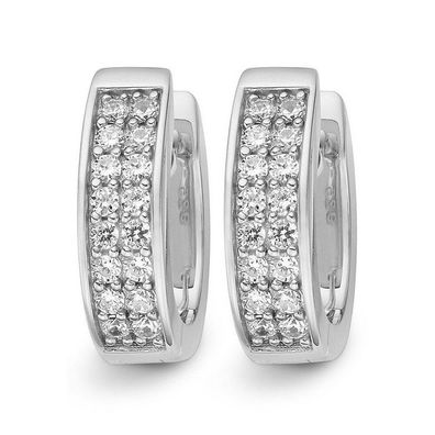 Jette - 86734877 - Ohrringe - Damen - 925er Silber - rhodiniert mit Zirkonia