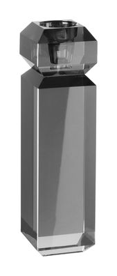 Fink ARTIS, Leuchter, Kristallglas, glatt, grau, L. 5 cm, B. 5 cm, H. 19 cm 118002