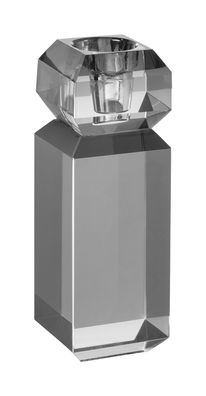 Fink ARTIS, Leuchter, Kristallglas, glatt, grau, L. 5 cm, B. 5 cm, H. 15 cm 118001