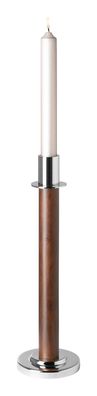 Fink Matador, Leuchter, Aluminium, Stahl, Akazienholz, glänzend, silberfarben,
