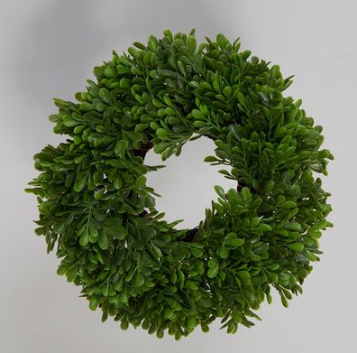 Fink BUCHS, Kranz, Kunstblume, Kunststoff, grün, L. 30 cm, B. 30 cm, H. 8 cm, D
