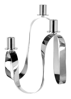Fink RIVER, Leuchter, 3-flammig, Edelstahl , Aluminium, vernickelt, glatt, silberf