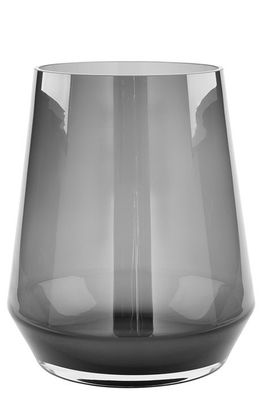 Fink LINEA, Windlicht, Vase, Glas, glatt, grau, L. 24 cm, B. 24 cm, H. 28 cm, D