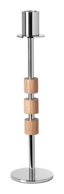 Fink Portero, Leuchter, Edelstahl , Aluminium, vernickelt, Eiche , glänzend, braun