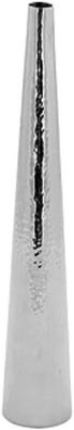 Fink CUBA, Vase, Edelstahl , gehämmert, silberfarben, L. 6 cm, B. 6 cm, H. 36 cm,