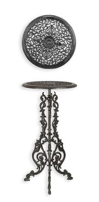 Pflanzentisch aus Gusseisen – schwarz Replikat Retro Design Dekoration