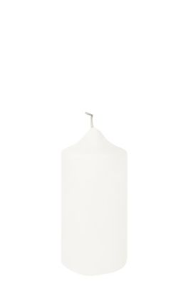 Fink CANDLE, getauchte Stumpenkerze, Paraffin, weiß, L. 8 cm, B. 8 cm, H. 15 cm,