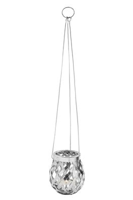 Fink OTIS, Windlicht zum Aufhängen, Edelstahl , Glas, silberfarben, H. 15 cm, D