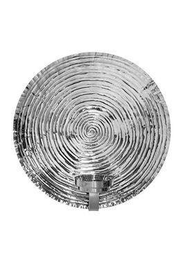 Fink AZORA, Wandleuchter, Edelstahl , gehämmert, silberfarben, L. 52 cm, B. 17
