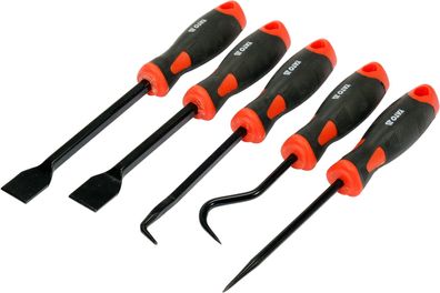 Haken- und Schaberset mit Griff, 5-teilig