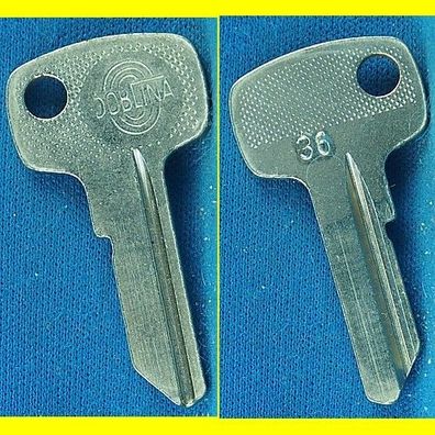 Original - Doblina - Schlüssel Rohling - Profil 36 - kleiner Kopf (Stahl)