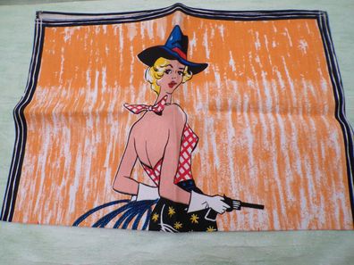 Geschirrtuch Cowgirl Revolverlady Pin-Up-Girl 50er Jahre