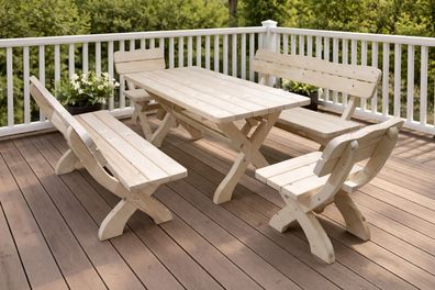 Möbel Gartenmöbel Gartensitzgruppe TYROL Unbehandelt Hersteller