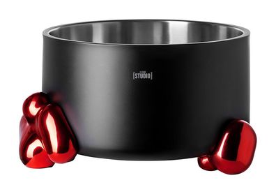 Fink POP ART, Punchbowl, Edelstahl , Aluminium, pulverbeschichtet, matt, rot,