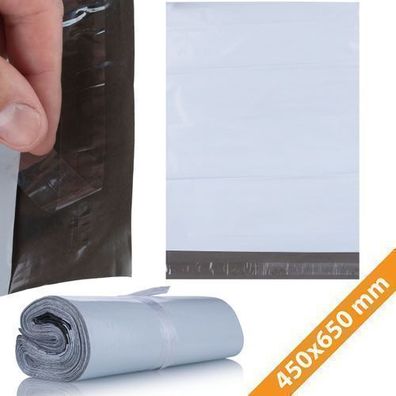 Rosfix Versandtaschen LDPE 450x650 mm – 100 Stk. | Weiss, 50 µm Folie