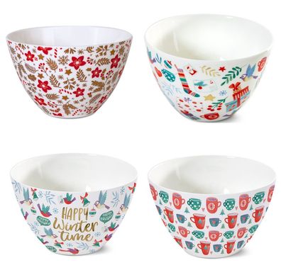 1 Schale Weihnachten, Tassen Vögel Blumen, Müslischale, Geschenkidee Schälchen