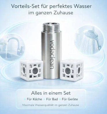 Vodaclean Spar Set - Genieße köstliches Wasser und befreie Bad und Küche von lästigem