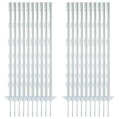 Electra Kunststoffpfahl 105 cm mit Doppeltritt - weiß - 20 Stück Weidezaunpfähle