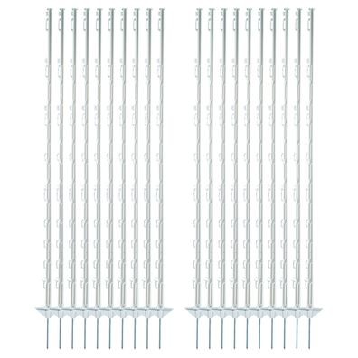 Electra Kunststoffpfahl 150 cm mit Doppeltritt - weiß - 20 Stück Weidezaunpfähle