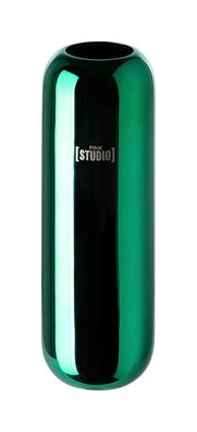 Fink HIGH END, Vase, Edelstahl , lackiert, glänzend, grün, L. 8 cm, B. 8 cm, H