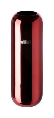 Fink HIGH END, Vase, Edelstahl , lackiert, glänzend, rot, L. 8 cm, B. 8 cm, H