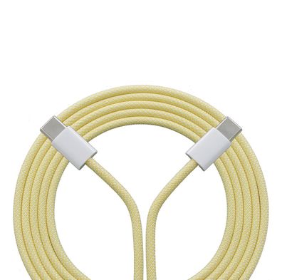 Kabel 60W USB C auf USB C Gelb 0,5m 1m 2m Ladekabel für iPhone 16 15 Samsung