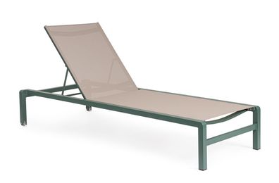 Gartenliege Konnor 2er-Set Aluminium, modern, verstellbar, balsam grün, stapelbar, mi