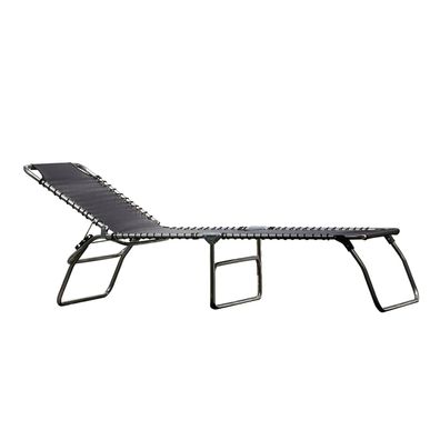 Gartenliege Amigo XXL aus Aluminium, modern und wetterfest, Schwarz, 3-fach