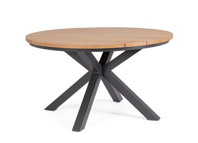 Gartenesstisch Zelmar Aluminium, modern skandinavisch, rund Ø 130 cm,