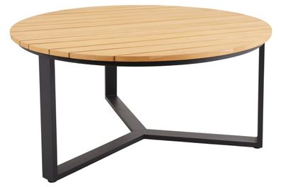 Gartenesstisch Laurion aus Teakholz, modern, rund, natur, Ø 150 cm, für 4-6