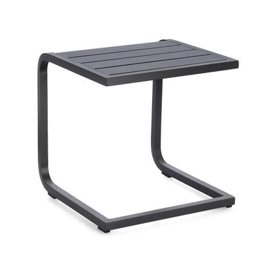 Gartenbeistelltisch Taylor aus Aluminium, modern pulverbeschichtet, dunkelgrau,