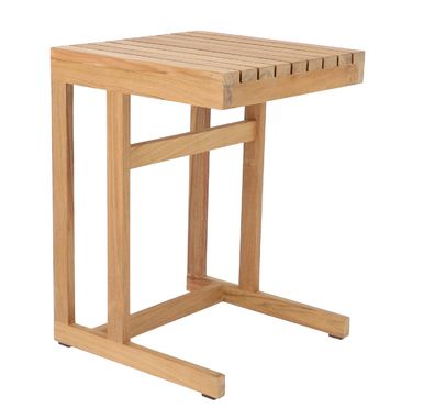 Beistelltisch Cero aus Teakholz, massiv und quadratisch, natur, Outdoor