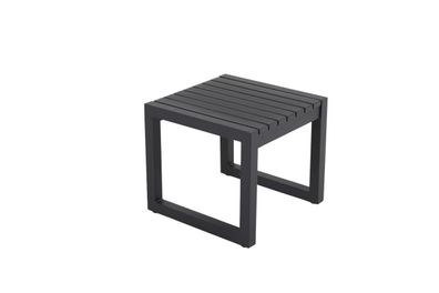Gartenbeistelltisch Vevi aus Aluminium, modern mit U-Gestell, quadratisch in