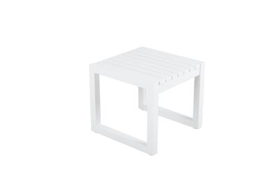 Gartenbeistelltisch Vevi aus Aluminium, modern, quadratisch, weiß, (Gr. 40x40x35 cm)