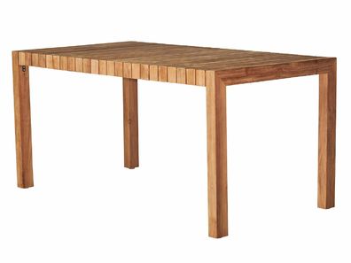 Gartentisch Manti aus massivem Teakholz, modern, quadratisch, naturbraun, 85x85