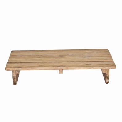Couchtisch Newport aus recyceltem Teakholz, massiv, rechteckig, natur, 140 cm,