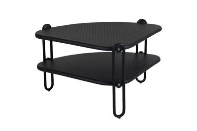 Gartencouchtisch Blixt aus Aluminium, modern, schwarz, 60x60 cm, von Brafab