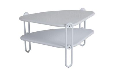 Gartencouchtisch Blixt, aus Aluminium, modern, weiß, 60x60 cm, eckig,