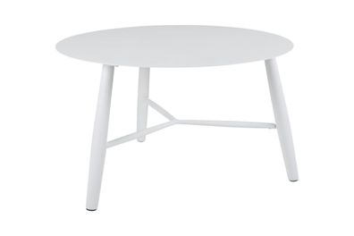 Gartencouchtisch Vannes aus Aluminium, modern rund, weiß, Ø 75 cm, (Gr. 75x75x50 cm)