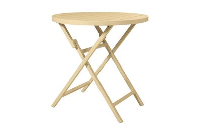 Gartenesstisch Wilkie aus Aluminium, modern klappbar, rund in Lemon, Ø 72 cm, für 2?4