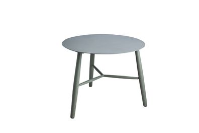 Gartencouchtisch Vannes aus Aluminium, modern rund, hellgrün pulverbeschichtet, Ø 60