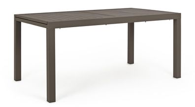 Gartentisch Hilde aus Aluminium, ausziehbar, modern, braun, für 8-10 Personen,