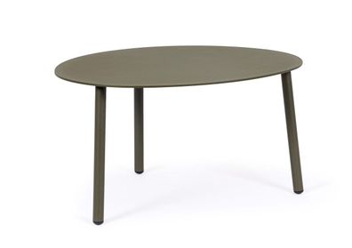 Gartencouchtisch Sparky aus Aluminium, organisches Design, olivegrün,