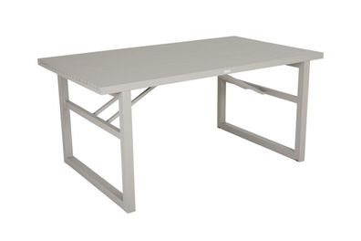 Gartenesstisch Vevi aus Aluminium, modern, beige, für 4-6 Personen, 160x90 cm