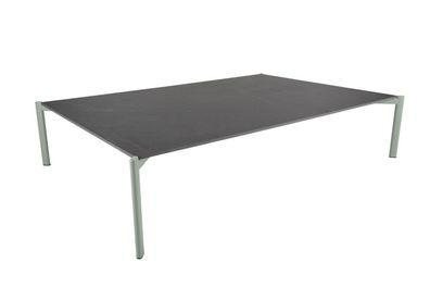 Gartencouchtisch Hallavara, aus Stein und Edelstahl, modern, grün, 162x112 cm