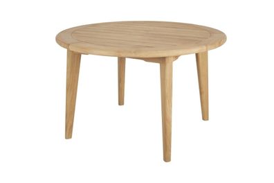 Gartenesstisch Lilja aus Teakholz, klassisches Design, rund, natur, Ø 120 cm,