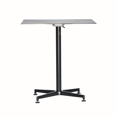 Gartenesstisch Vega aus Aluminium, modern, platzsparend klappbar, schwarz, für 4