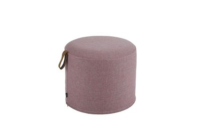 Gartenpouf Kotte aus Olefin-Stoff, rund und gepolstert, modern, pink, wetterfest, Bra