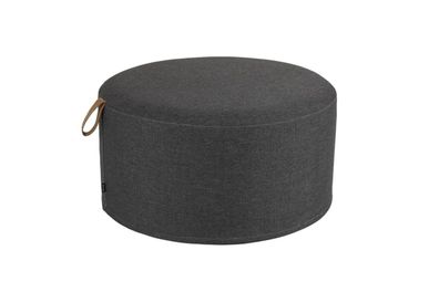 Gartenpouf Kotte aus Olefin-Stoff, rund und gepolstert, anthrazit, 80 cm ? Brafab