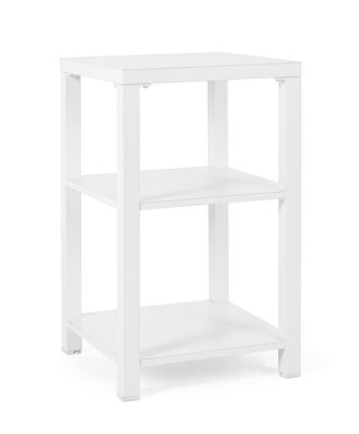 Outdoor-Regal Atlantic aus Aluminium, modern, weiß, pulverbeschichtet, mit 2 Einlegeb